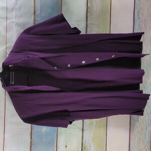 Amanda Smith Petites Women's Purple Silk Blouse